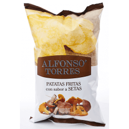 Patatas Fritas sabor a Setas. 120 g.  Alfonso Torres.
